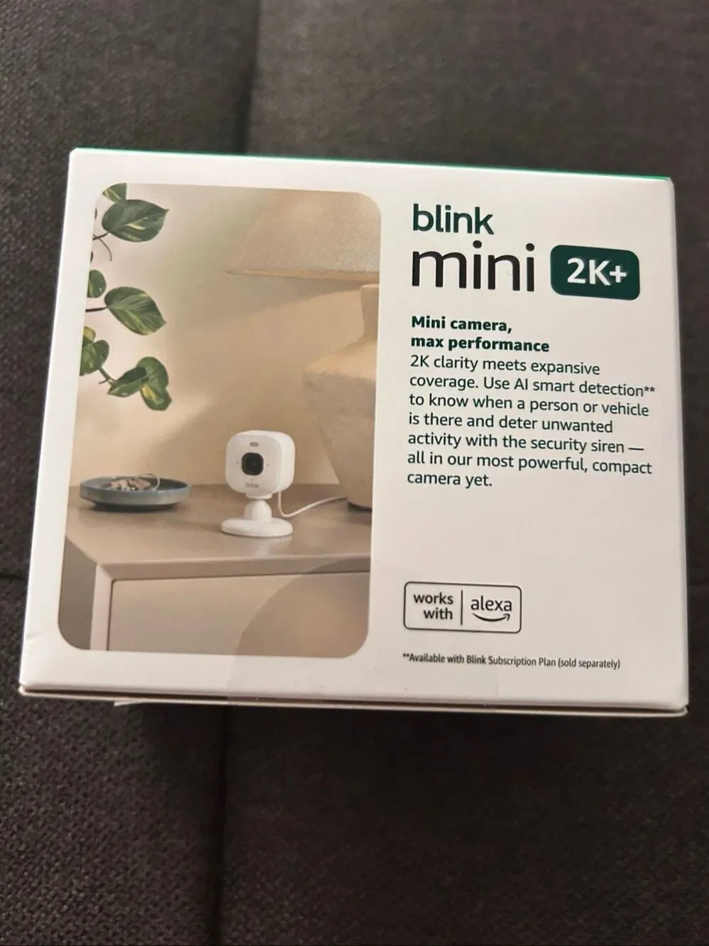 Blink mini 2k camera indoor night vision new in the box